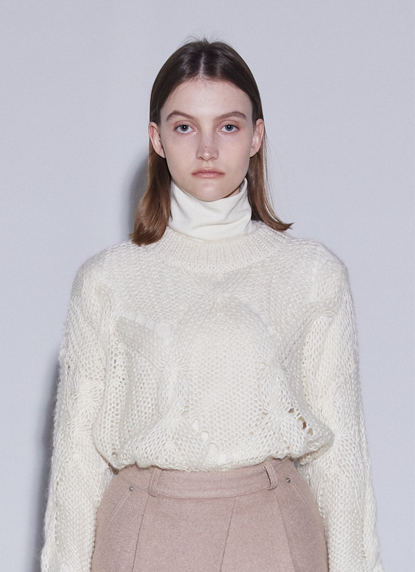 Knotted Cable Knit_ivory